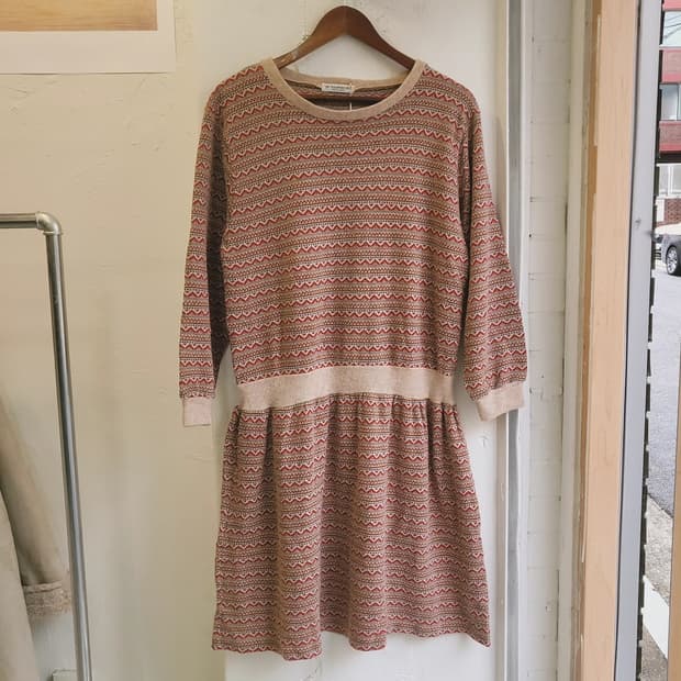 Framboise 노르딕패턴 니트 원피스