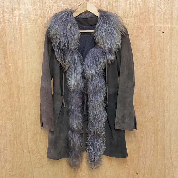 VTG fur suede coat 일본 빈티지 스웨이드 퍼 코트