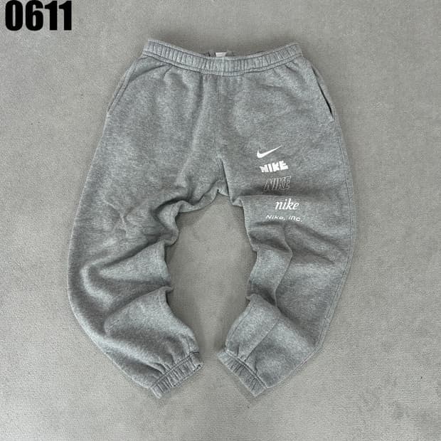 나이키 그레이 기모 바지