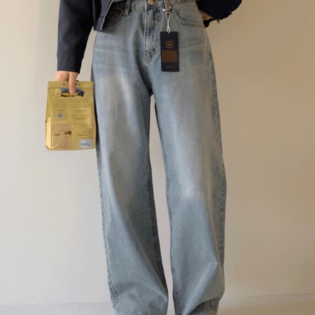 (미개봉, 새상품) 98도씨 오키 틴라이트 블루 와이드 데님