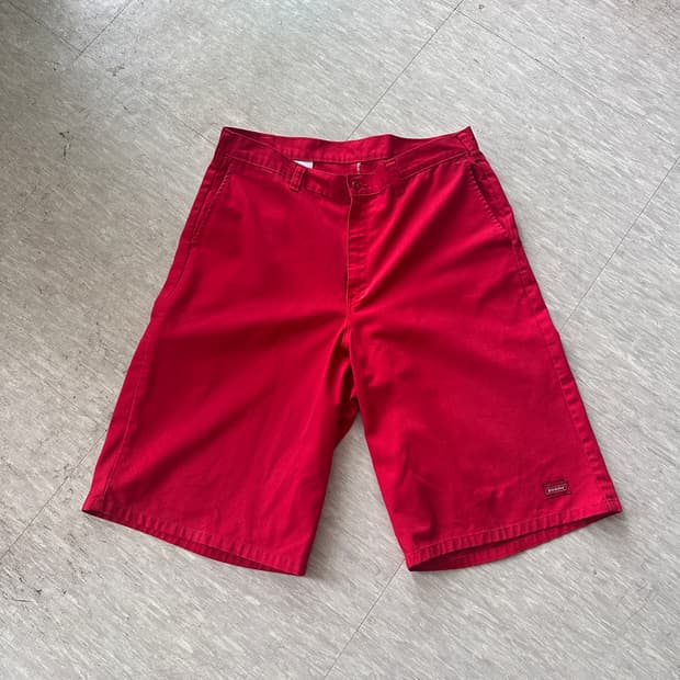 90년대 Dickies 디키즈 레드 반바지 버뮤다 팬츠