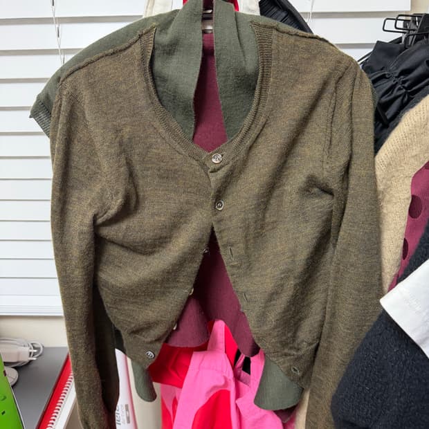 꼼데 가르송 베스트 가디건 xs