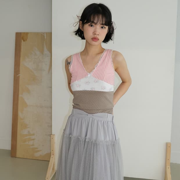 샤키리 shakiri MOKA LACE TOP _PINK