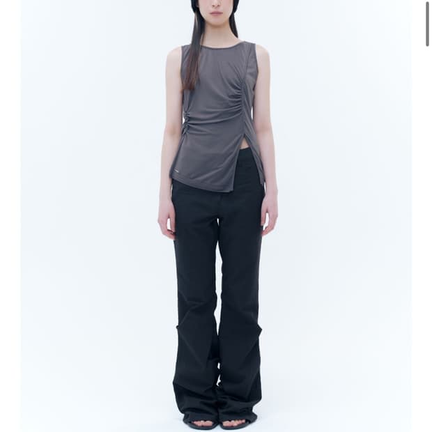 미세키서울 Cotton shirring bootscut pants