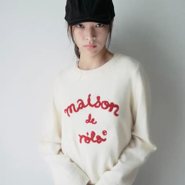 로라로라 MAISON DE ROLA PATCHWORK KNIT IVORY