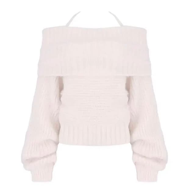 클리시어 클시 팔레트 오프숄더 니트 핑크