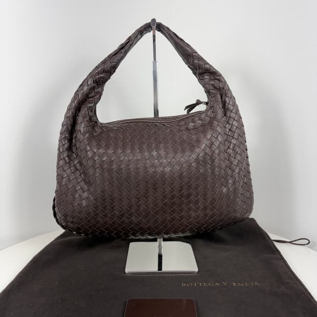보테가베네타 인트레치아토 브라운 스몰 호보백 숄더백