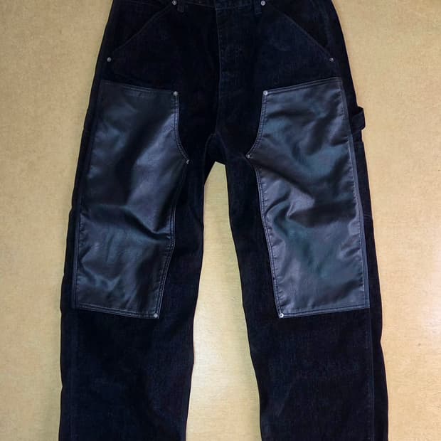 에모스탠스클럽 벨벳 레더 더블니 카펜터 팬츠 2사이즈