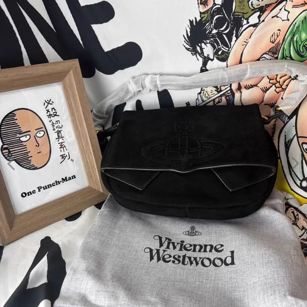 비비안웨스트우드 orb 스웨이드 숄더백
