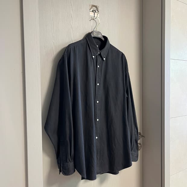 [2] 아프레쎄 더블위브 버튼카라 BD셔츠 워시드 블랙