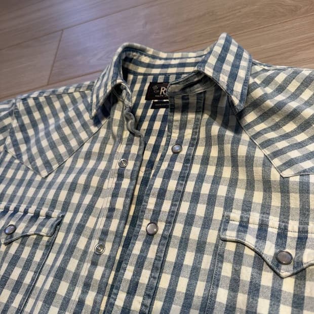 RRL(더블알엘) "Indigo Check Western Shirt"