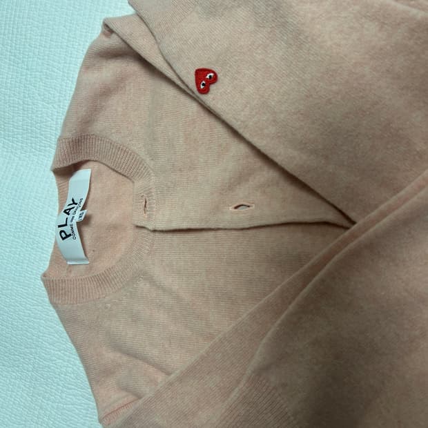 꼼데가디건 살몬핑크 s