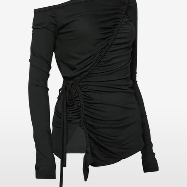 플레어업 핸드메이드 트위스티드 원숄더 롱슬리브