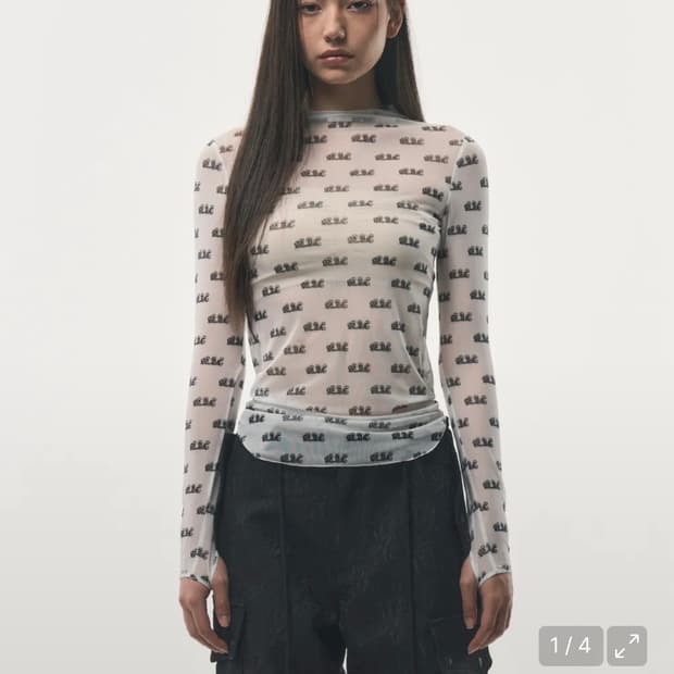 포더웨어 western Logo Mesh T-Shirt (White)