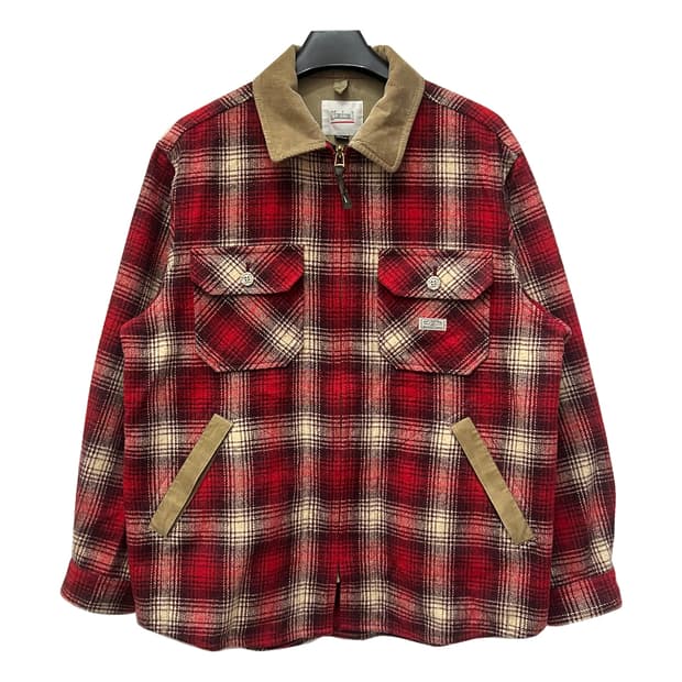 90s ixi:z 재팬 빈티지 플란넬 집업 자켓 L