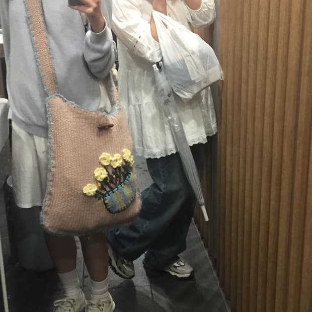 모리걸 니트 가방