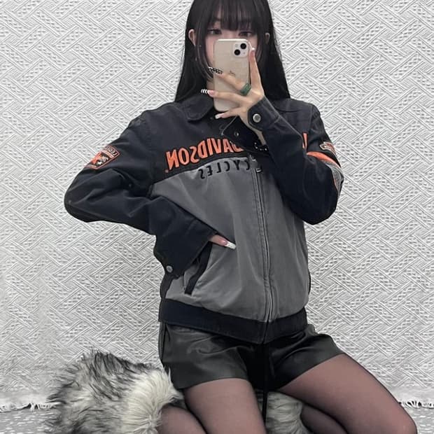 할리 데이비슨 디트로이트 모터사이클 레이싱 자켓 100 C10424