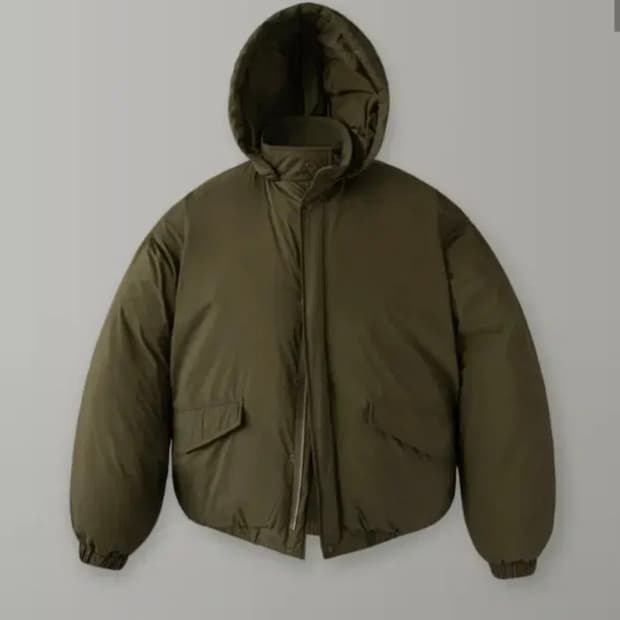 라퍼지스토어 덕다운 아르틱 후드 패딩 카키 S