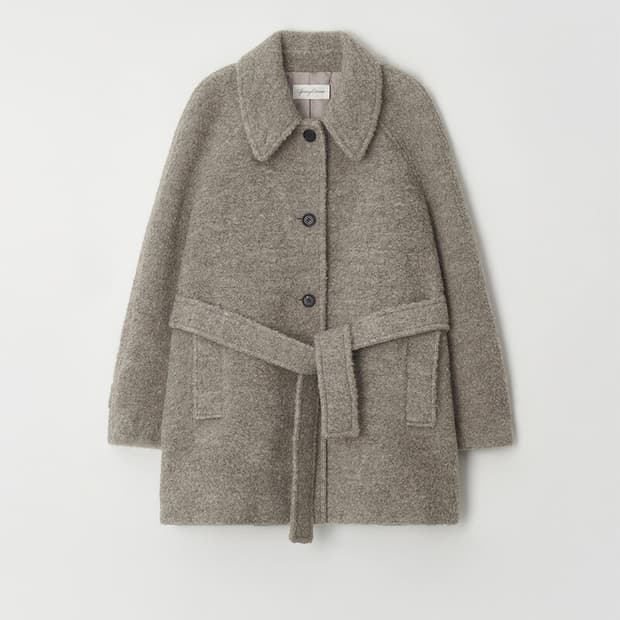 스프링크로커스 부클 하프 코트 (더스티 베이지)