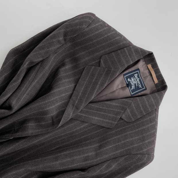 버버리 스트라이프 울 자켓 블레이저