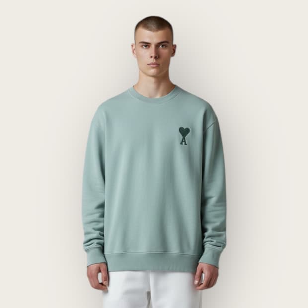 L/ 아미 하트 빅로고 맨투맨