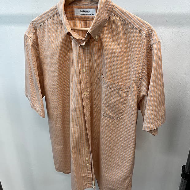 110-115) 버버리 오렌지 반팔셔츠 