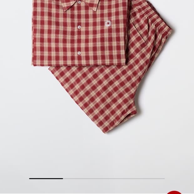 (구매) 에브리데이체크긴팔파자마 red