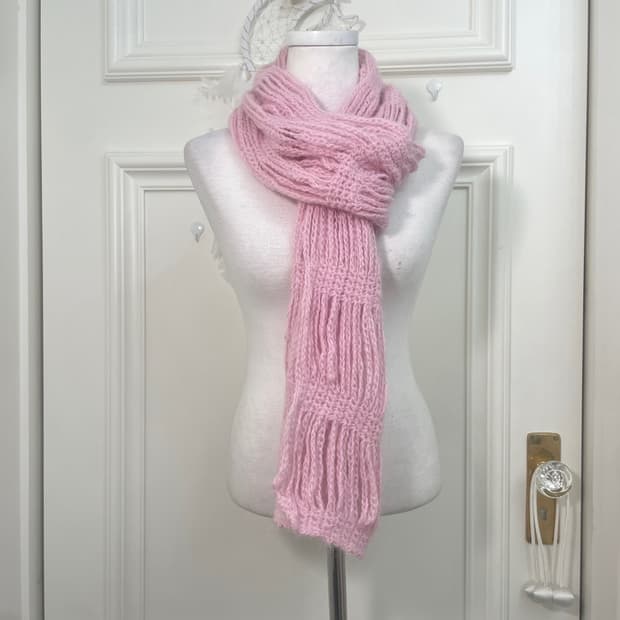 seeet pink wave soft muffler 