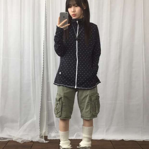 Mizuno Navy Dot UV Zip Hoodie