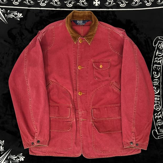 폴로 빈티지 코듀로이 칼라 캔버스 자켓 마젠타