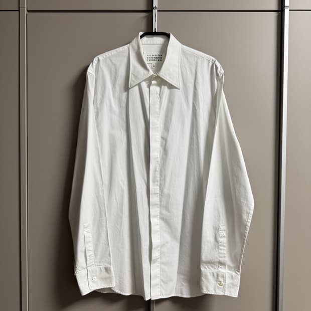 메종 마르지엘라 히든 버튼 화이트 셔츠 41 사이즈 새상품