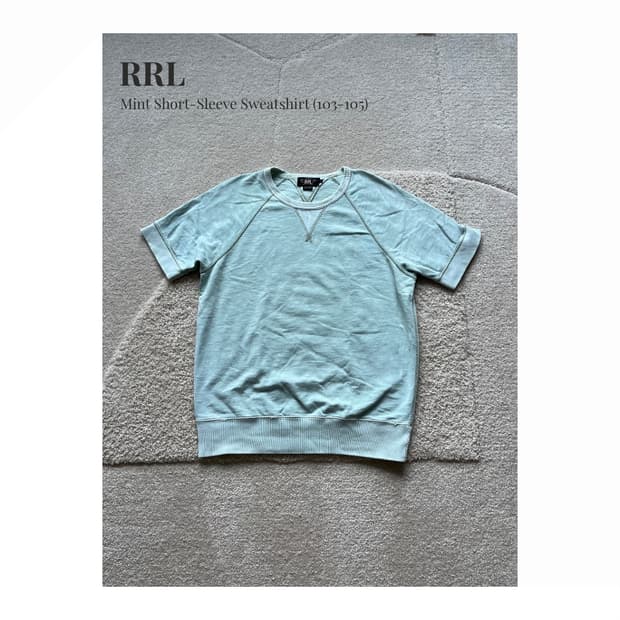 RRL 민트 쇼트슬리브 스웨트셔츠 (103-105)