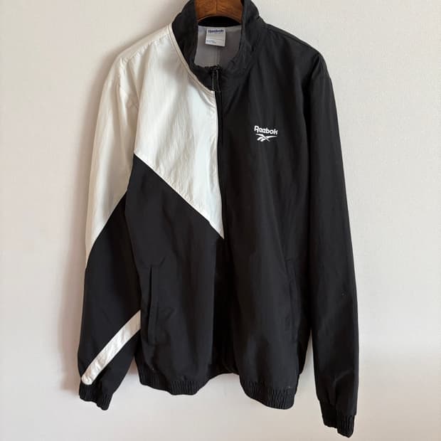 리복 클래식 블랙/화이트 바람막이 자켓 2XL(110)