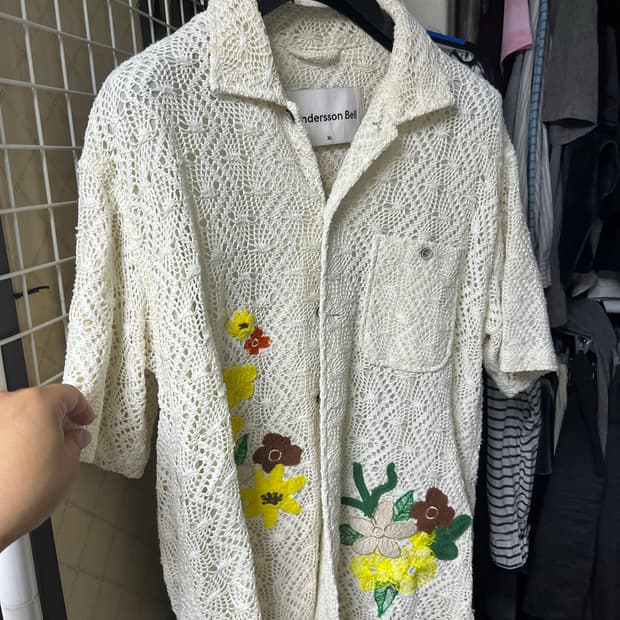 Andersson Bell 크로셰 플라워 셔츠 XL