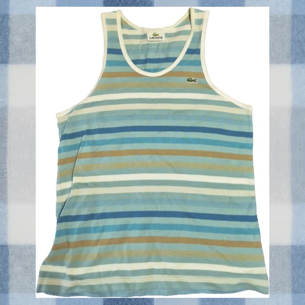 라코스테 스트라이프 나시