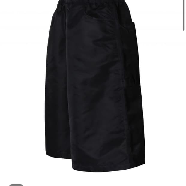 MJD 리나일론 와이드 카펜터 버뮤다 팬츠 블랙