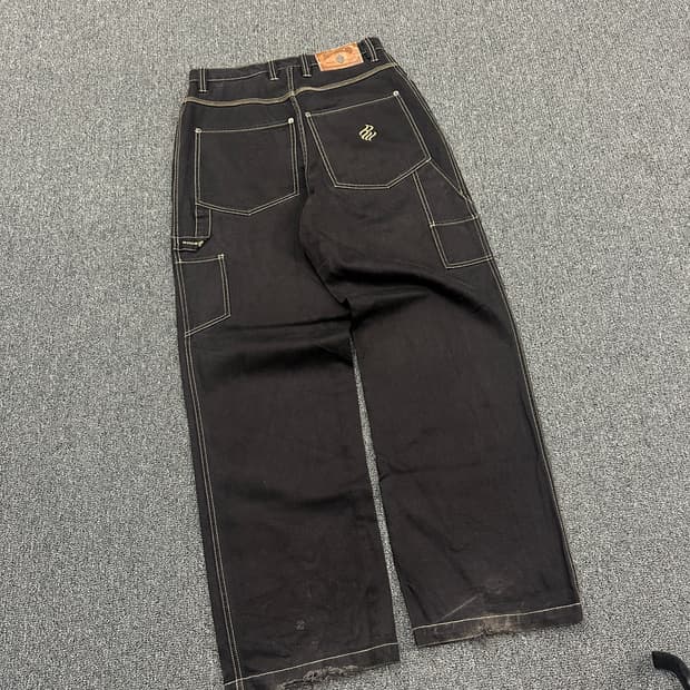 34) ROCAWEAR 로카웨어 카펜터 워크팬츠 블랙 진 데님팬츠