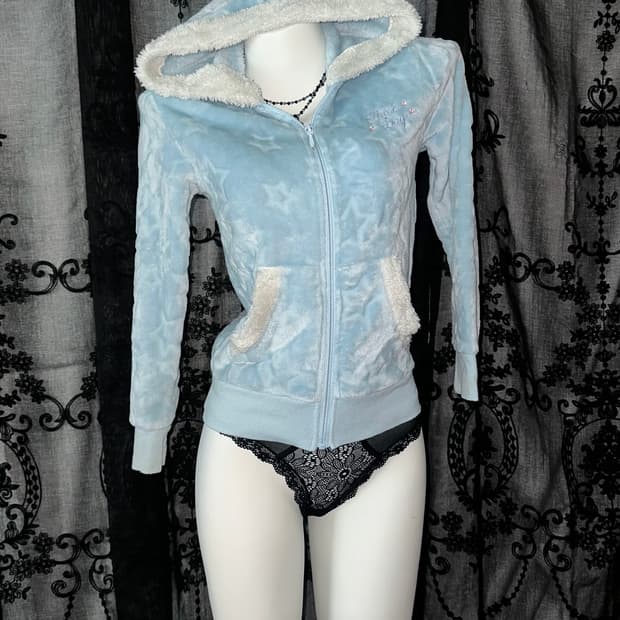 Baby blue star fleece