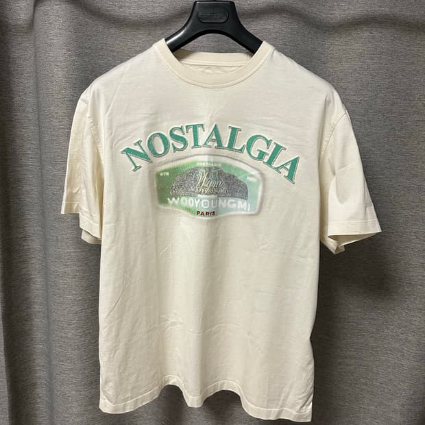 우영미 노스텔지아 로고 반팔 베이지 (48)