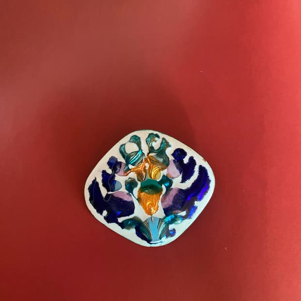 핸드페인팅 아트 에나멜 브로치 