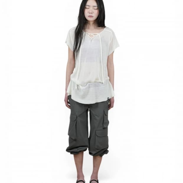 얼쓰지구 EARTHJIGU MIDI MOUNTAIN PANTS (CHAR