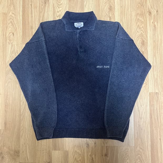 90s armani jeans knit sweater