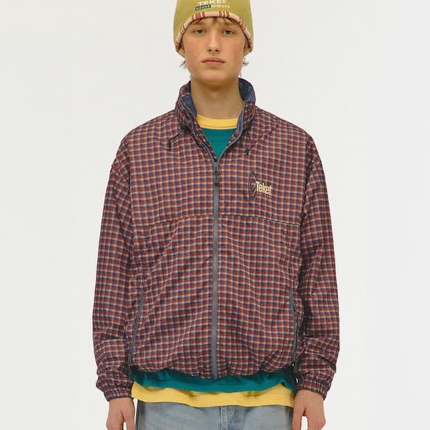 테켓 체크 바람막이 M