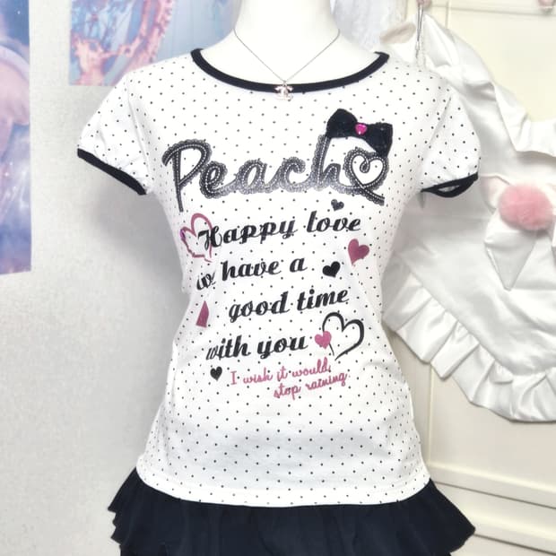 헤이세이 도트 큐빅 글리터 프릴 탑 히메갸루 트랄라라 