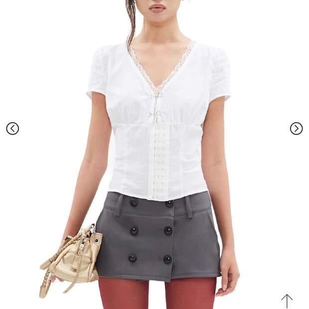 힐다 후크 블라우스 화이트 m