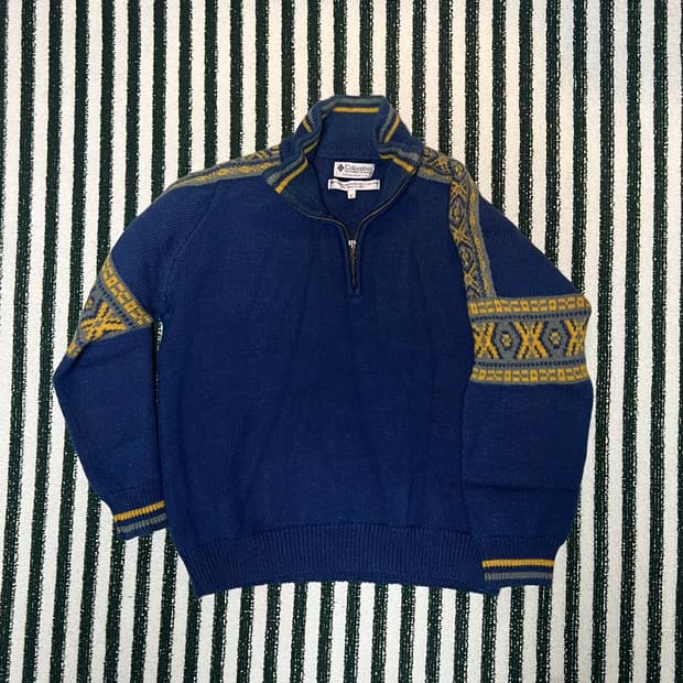 80s Columbia Nordic wool 100% knit