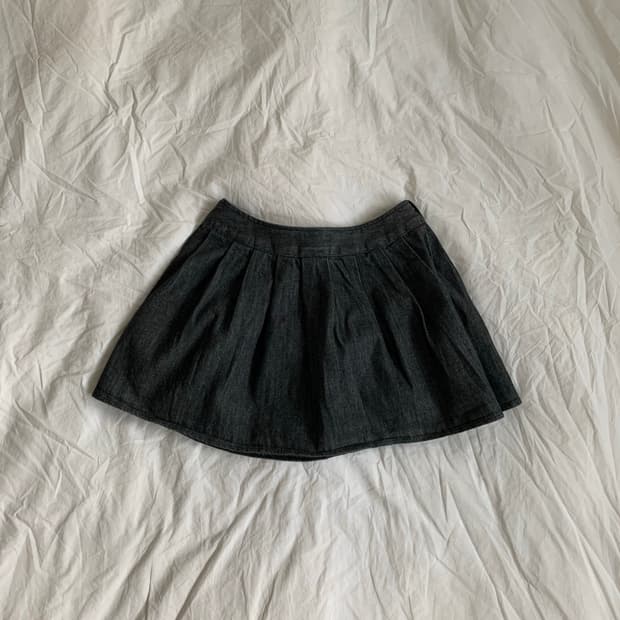 데님 플레어 스커트