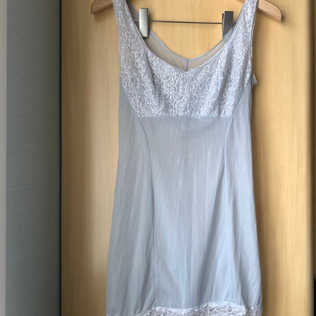 Classic sliver slip dress