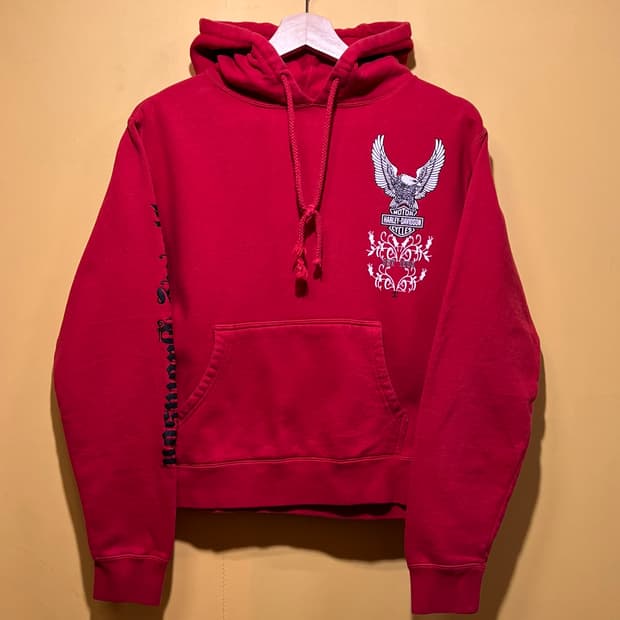 [M] 할리데이비슨 로고 이글 그래픽 후드 스웨트셔츠