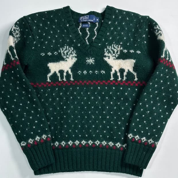 폴로 랄프로렌 노르딕 패턴 울 니트